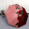 1pc Roses and Lace Design Umbrella with Plastic Handle,Suitable for All Seasons Umbrellaptys26051
