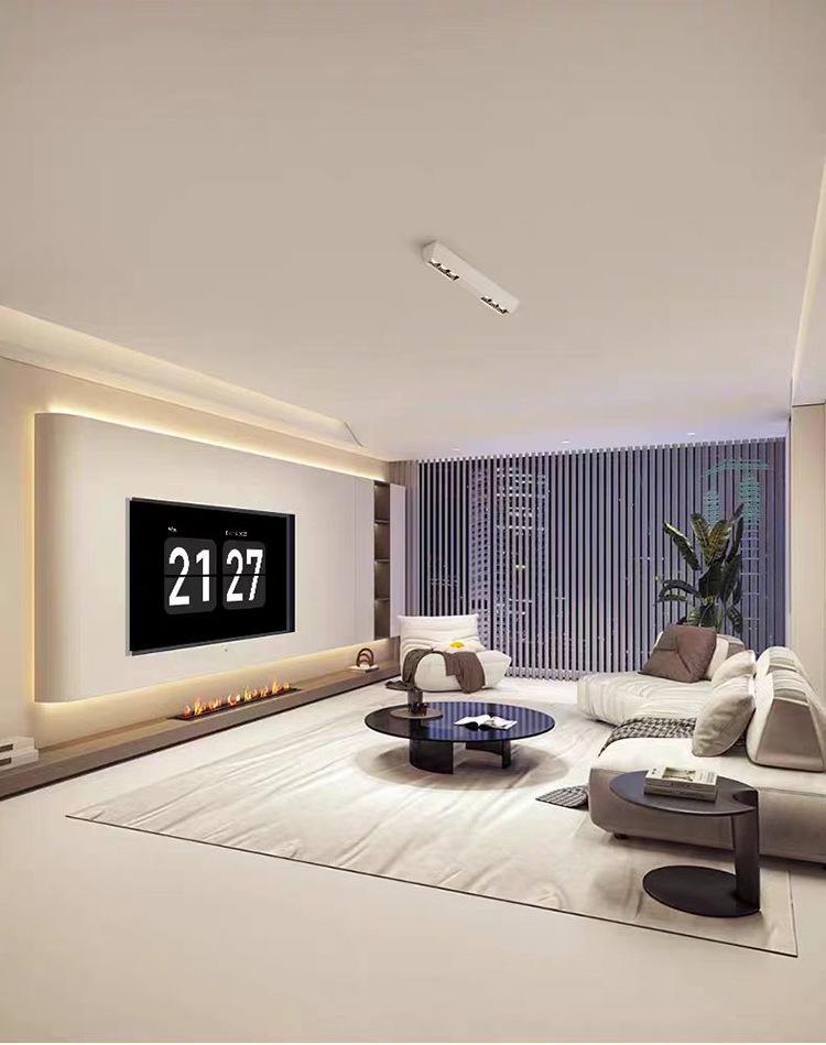 Linear Track Surface-Mounted LED Ceiling Spotlight, 30W, Anti-Glare, 6 Heads for Living Room/Bedroom