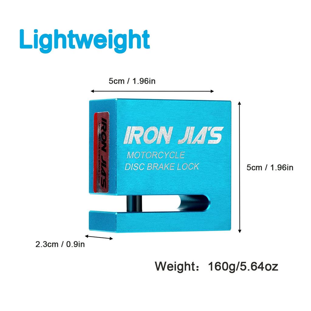 MOTOBOY Bike Motorcycle Disc Lock with Disc Lock for and Stainless Steel and Easy To Includes 2 Keys Lock, Reminder, 1.5m, Anti-Theft Motorcycles,