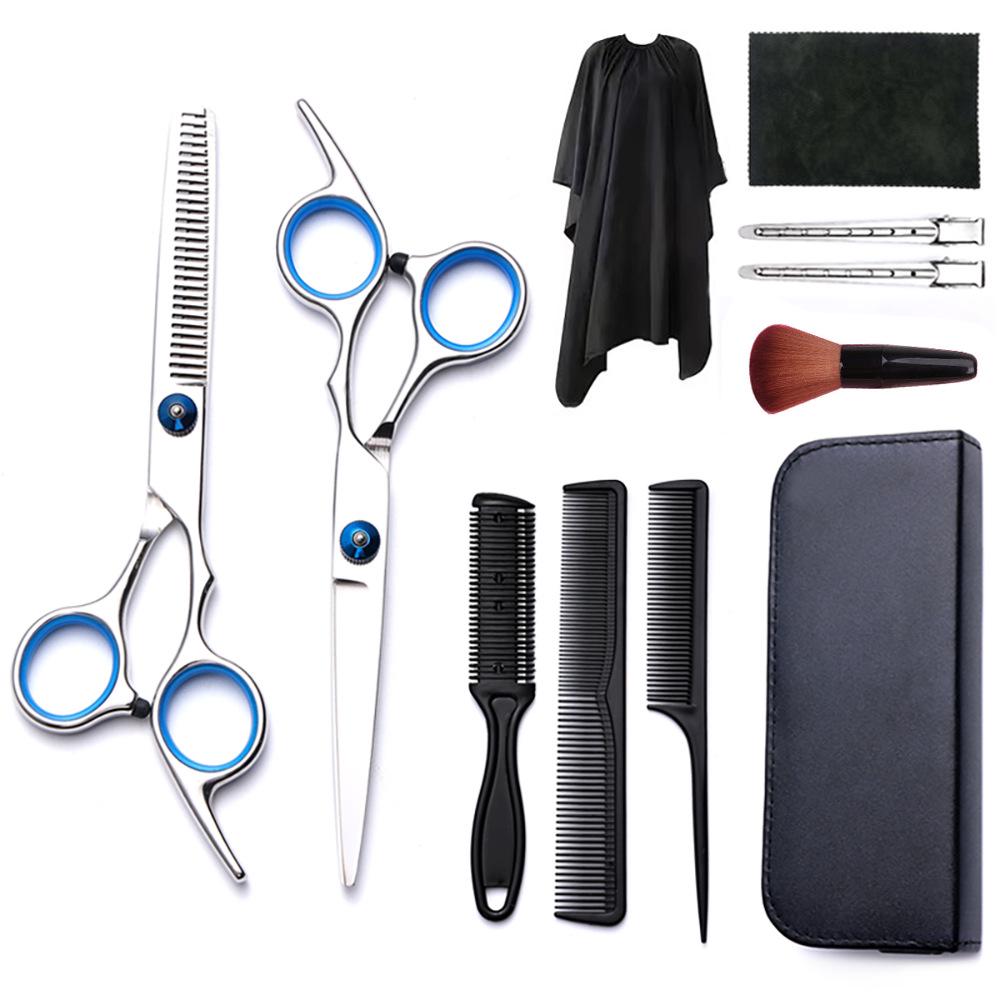 Hairdressing Scissors Set: Colored Straight-Tooth & Thinning Bangs Scissors for Professional Stylists