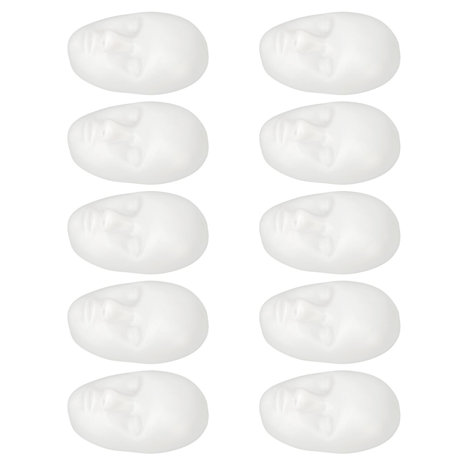 

10 шт. 3D микроблейдинг модель лица для практики мягкая силиконовая татуировка кожа головы белая