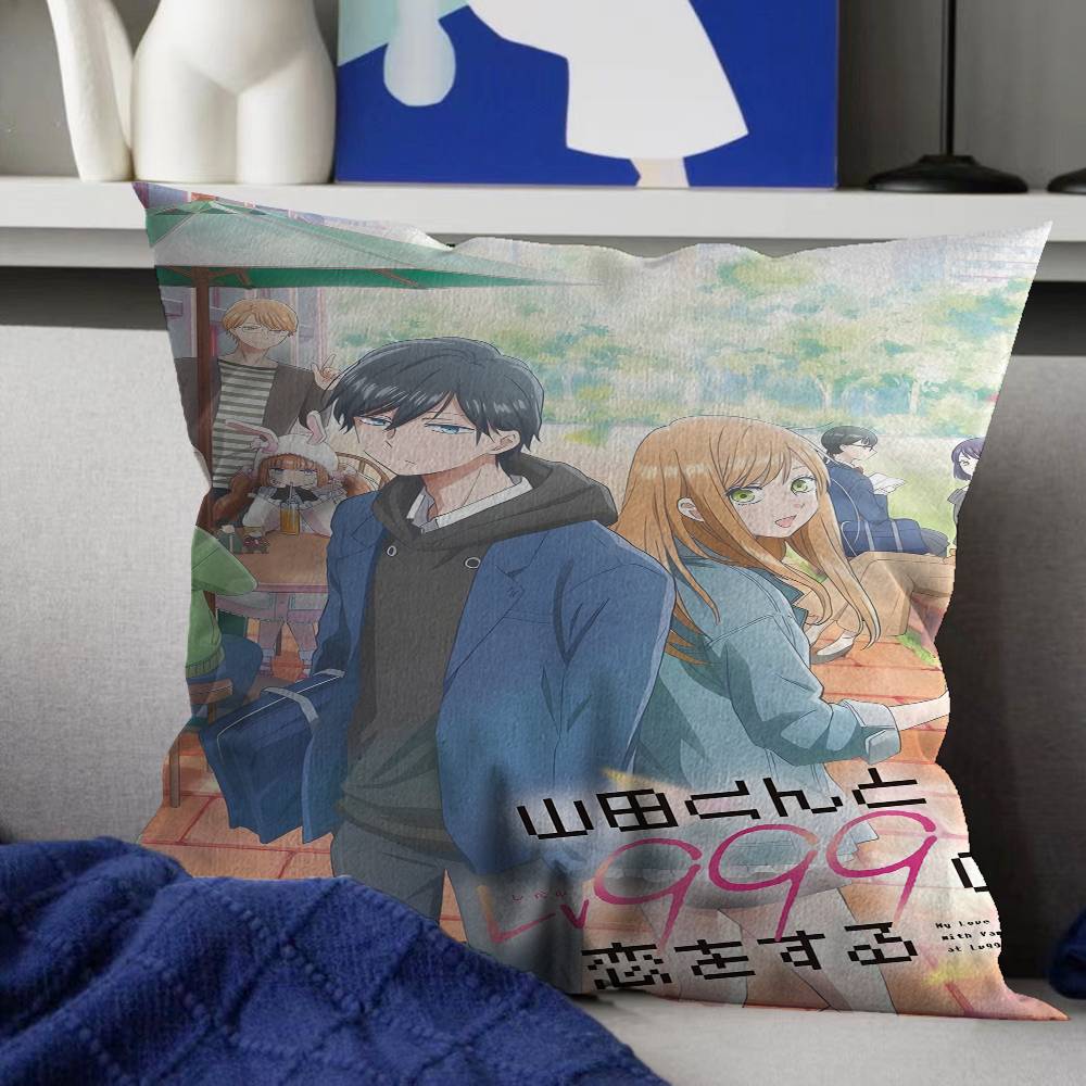 Anime My Love Story With Yamada-kun At Lv999 Anime Pillow Cover Design Cushion Cover Decor Holiday Decorati