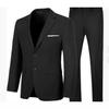 2025 Men's European American Casual Suit Set: Two-Piece Trousers & Jacket for Weddings and Banquets