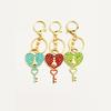 Versatile Heart Keychain Pendant with Full Diamond Design