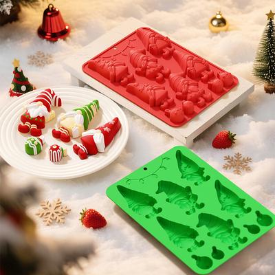 1Pc Christmas Series Xmas Silicone Mold Chocolate Mousse Food Grade Easy Release Cake Mold Kitchen Gadgets