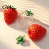 Clear Fruit Toy Strawberry Grape Stress Relief Toy, Realistic Squeeze Sensory Fidget Anxiety Relieving Office Desk for Kids Adults