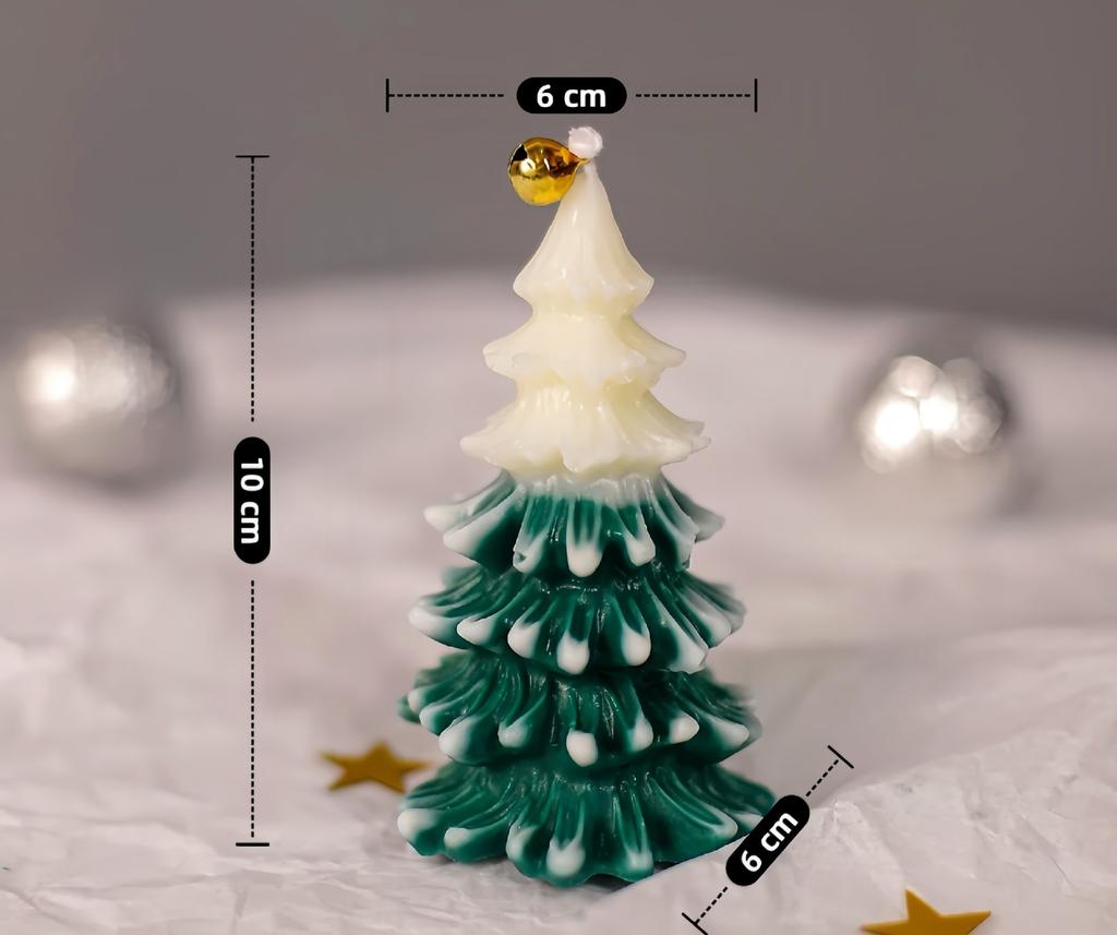 Christmas Tree Soy Wax Candle, Handmade Scented Gift for Xmas Holiday, Home Decor for Women Men, Holiday Present