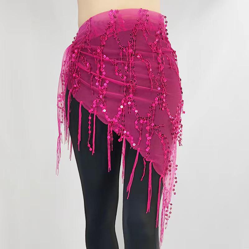 

Неоновая цепочка на талию для танца живота и платок на бедра с пайетками и кисточками - юбка для начинающих 160