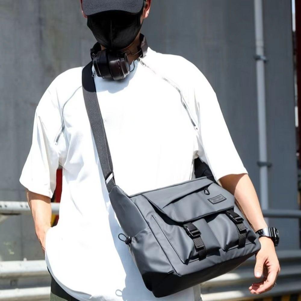 Square Nylon Postman Bag Japanese Style Casual Messenger Bag Single Shoulder Bag  Streetwear
