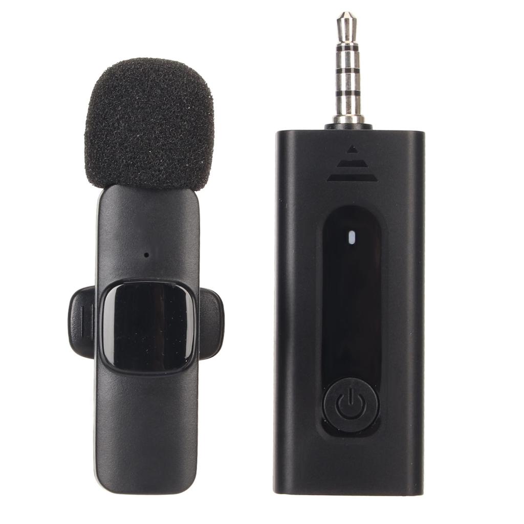 Wireless Lavalier Microphone 2.4G Low Delay Noise Reduction 7H Working Time Lapel Mics for