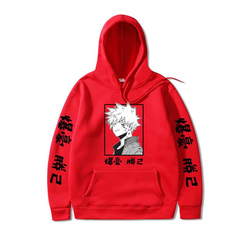 No Hero Academia Kaminari Denki Hoodies Autumn Winter Fleece Streetwear