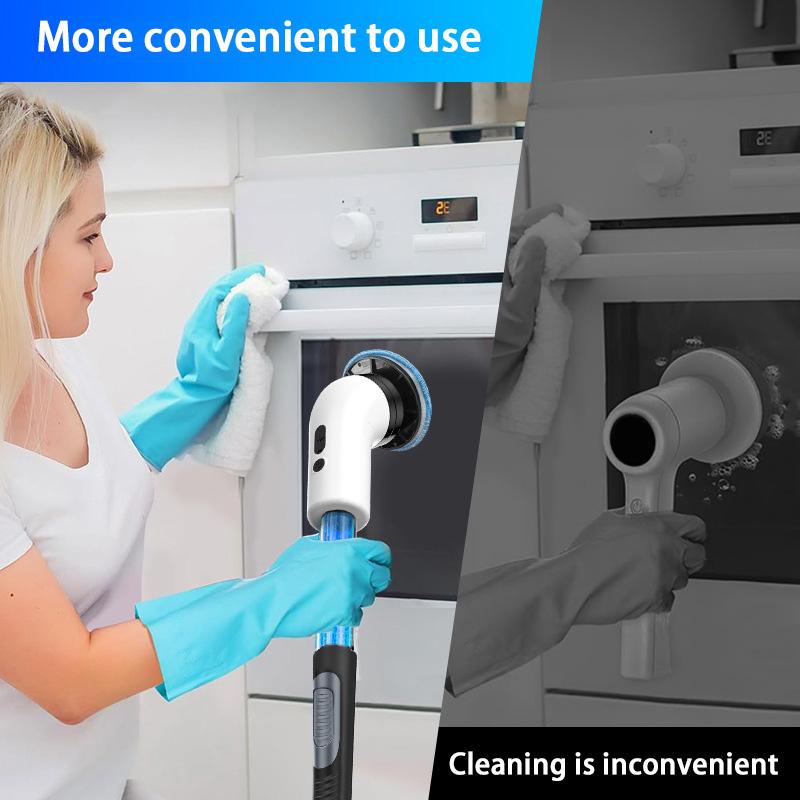 Multifunctional Cleaning Brush Rechargeable Electric Loading Liquid Automatic Rotary Cleaning Bathroom Scrubber Floor Brush