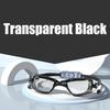 -1.5~-8.0 Adult Myopia Swimming Goggles Waterproof Anti-fog HD Transparent Electroplated Large Frame With Earplugs
