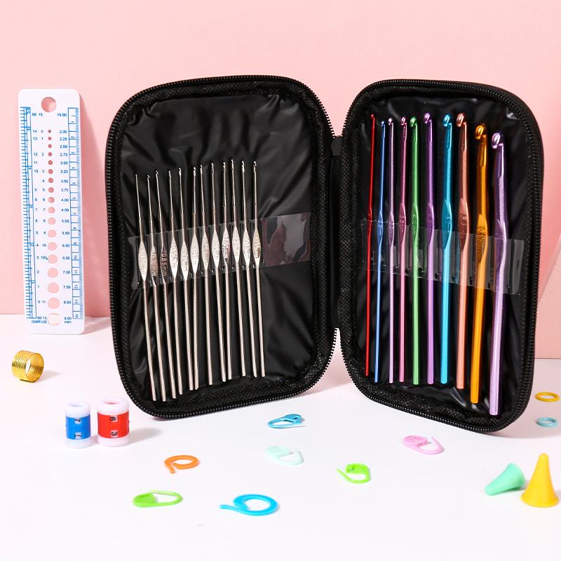 22-Piece Crochet Hook Set: Handmade DIY Sweater Knitting Kit