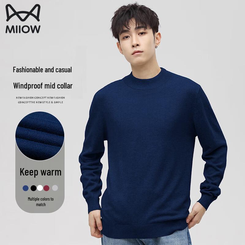 MIIOW Men's Autumn/Winter Round Neck Knit Sweater