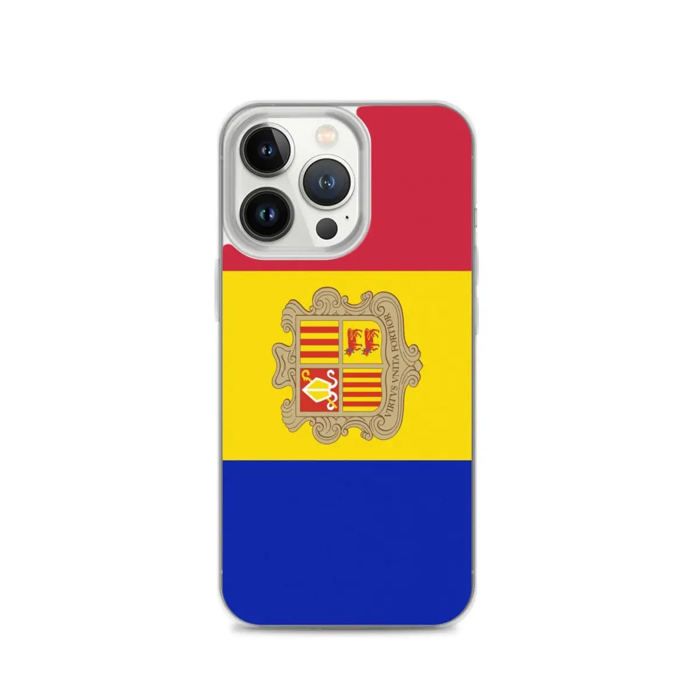 Coque iPhone - Andorre - Drapeau - Souple - Multicolore - Kompatibilní iPhone 13 Pro