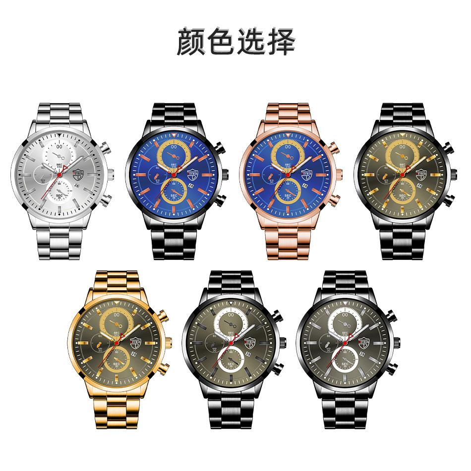 Steel Belt Watch Men'S Classic Automatic Luminous Calendar Quartz Watch