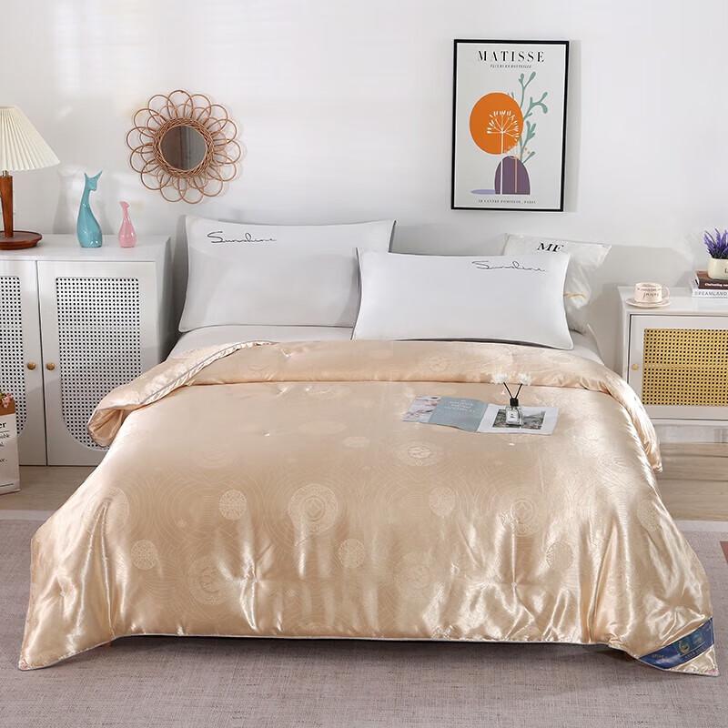 

Jin Que Xiang Golden Satin Mulberry Silk Jacquard Quilt