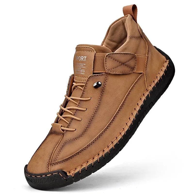 Fashion Women's Boots Mid Top for Summer British Style Retro Anti Slip Workwear Shoes Fashionable Luxurious Design Couple's Loafers