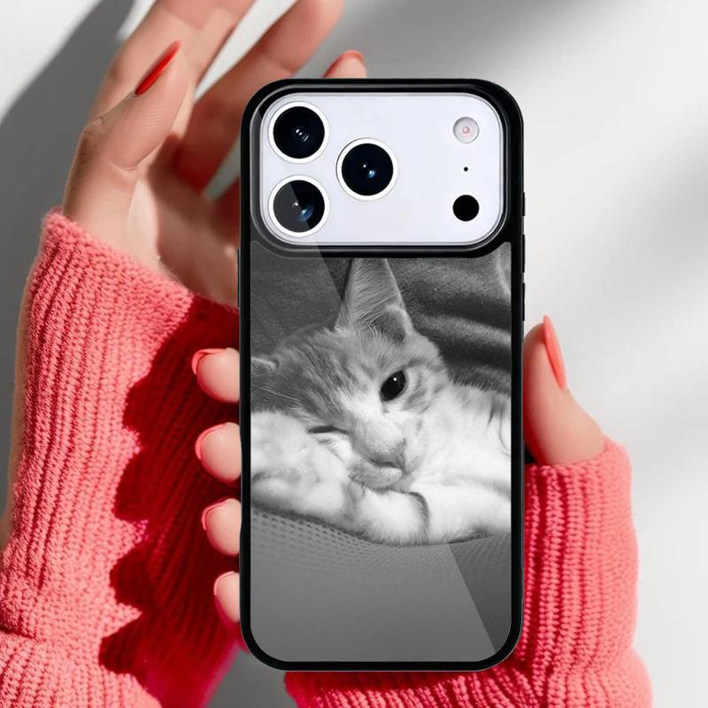 Cute Cat Animal Phone Case for iPhone 17 16 15 14 13 Pro Max Back Cover for 12 11 Pro Coque