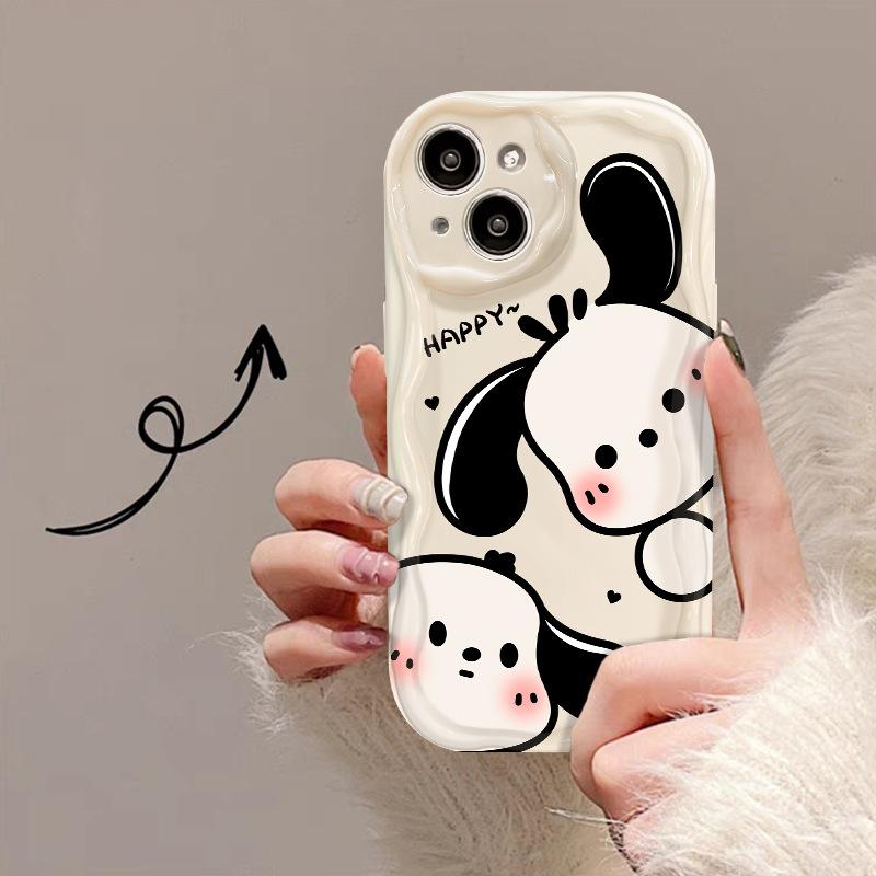 Applicable To Apple 14 Mobile Phone Case New Women's iPhone17promax Cute Cartoon Puppy 15/16 Soft Silicone