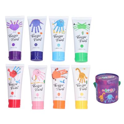 8 יחידות צבעי אצבע בטוחים ניתנים לכביסה עשה זאת בעצמך צבעי אצבע לילדים לציוד ציור אמנות לכיתה בבית הספר