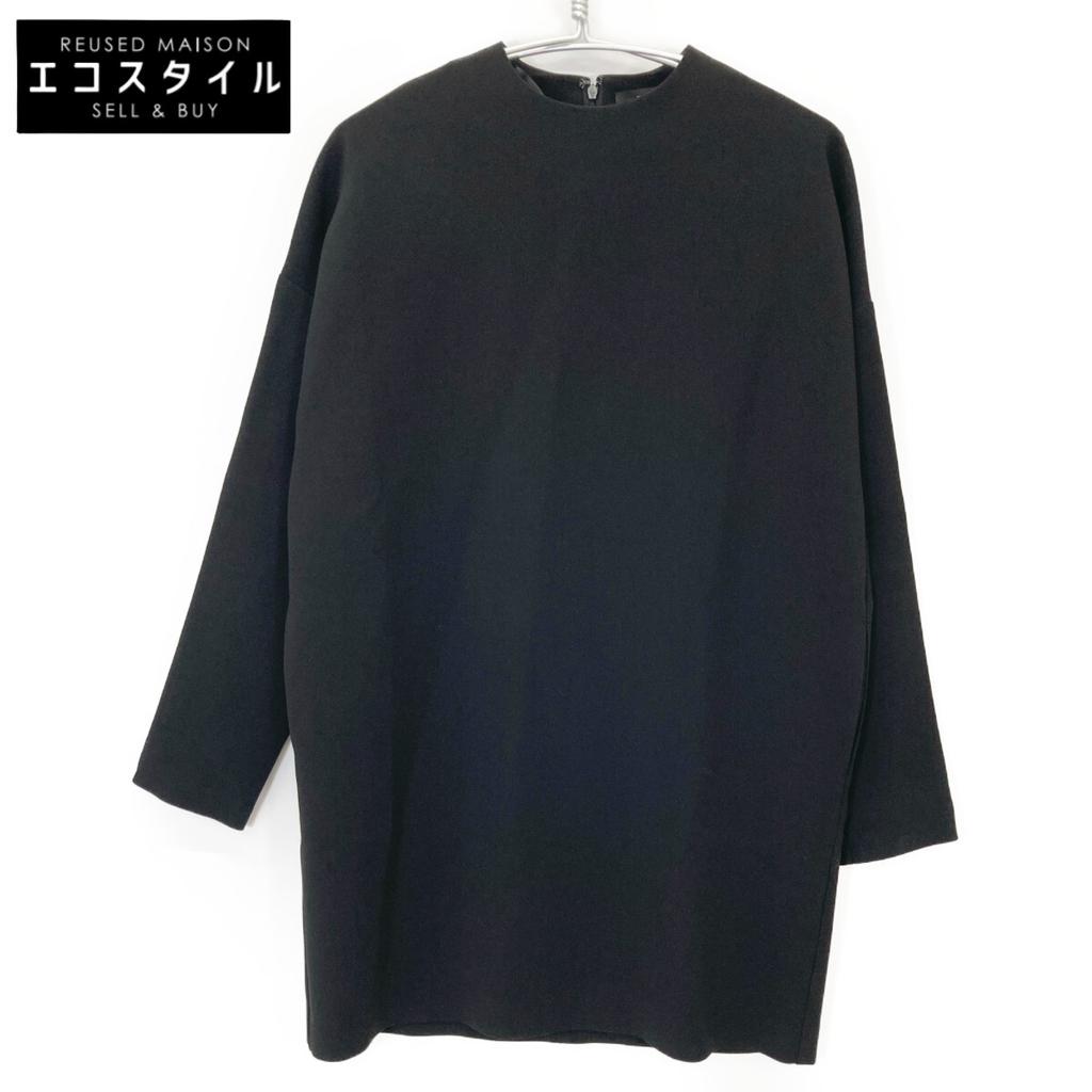 YOKOCHAN 2011 YCD-423-905 Black Crew Neck Back Zip Dress Dress F blackUsed