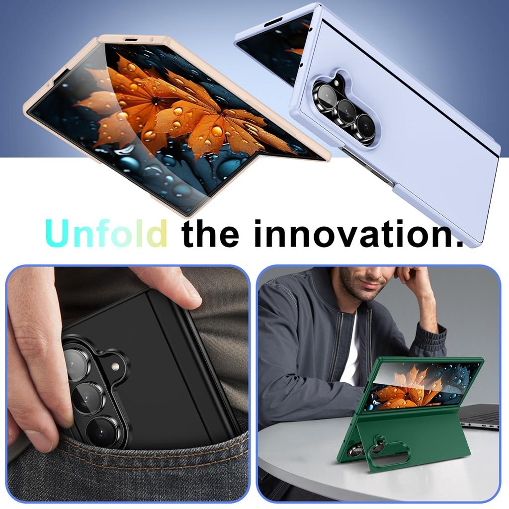 For Galaxy Fold 7 5G Phone Cover,Colorful Built-in Kickstand Shockproof Case for Samsung Galaxy Fold 6 /Fold 5/Fold 4 Cases