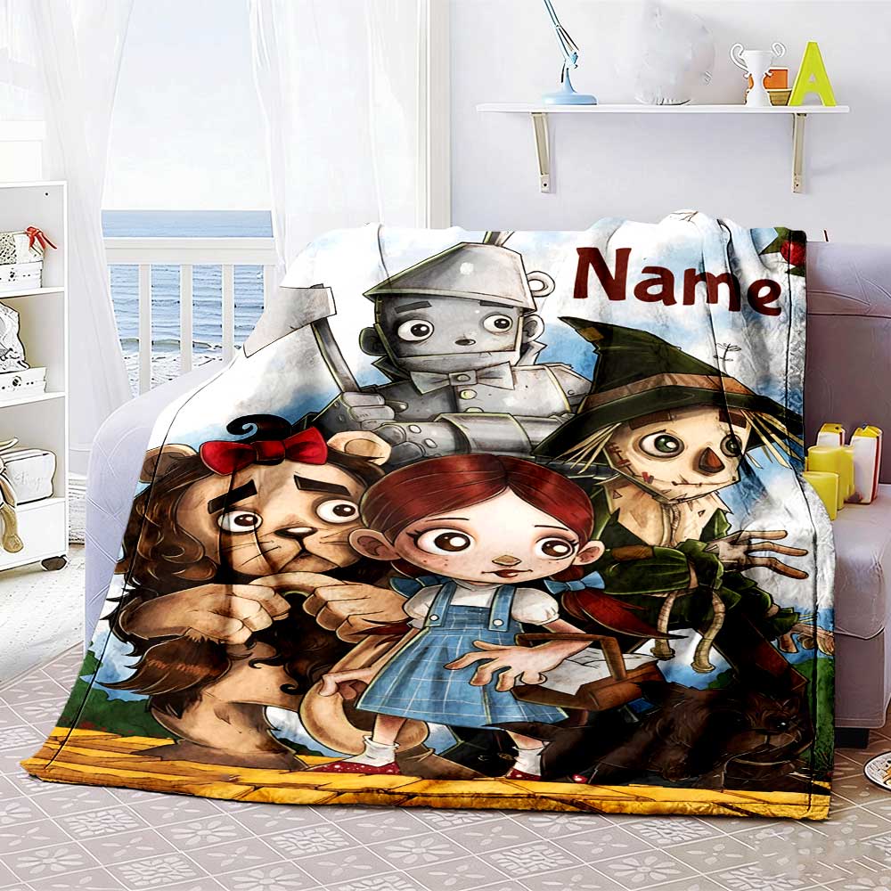 Warner Bros. Films (2) Personalized Name Blanket Cozy Customizable Blanket Comfortable for Home Decor Chair Office Chair Bed for All Occasions