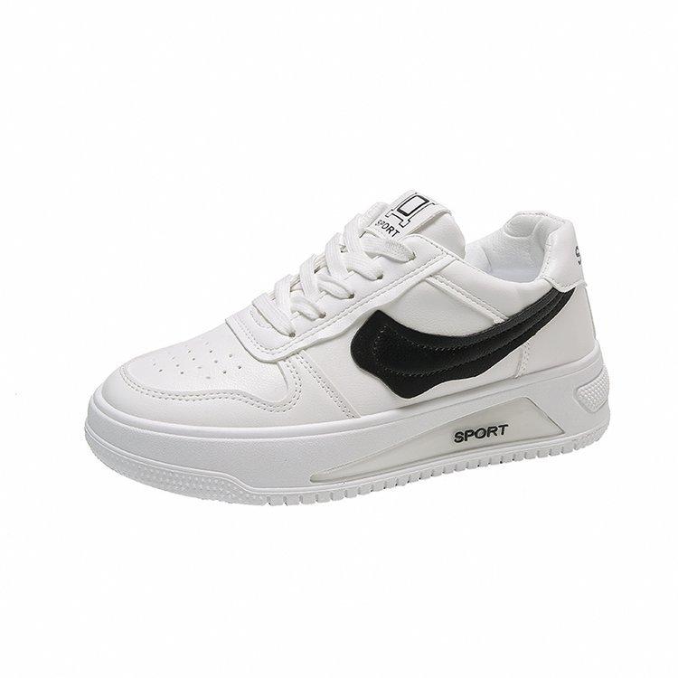 Casual Shoes Women's 2025 Autumn New Rubber Soft Sole Fashion Solid Color Muffin Sole Sports Little White Shoes Foreign Trade Mixed Batch