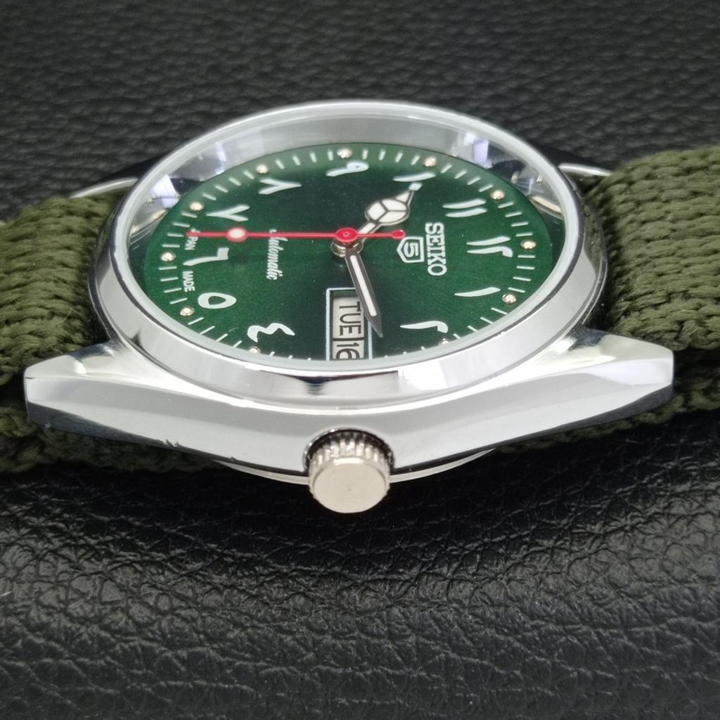 AUTOMATIC VINTAGE REFURBISHED SEIKO 5 JAPAN 6309A MENS GREEN WATCH a441220-4 Sk-a441220