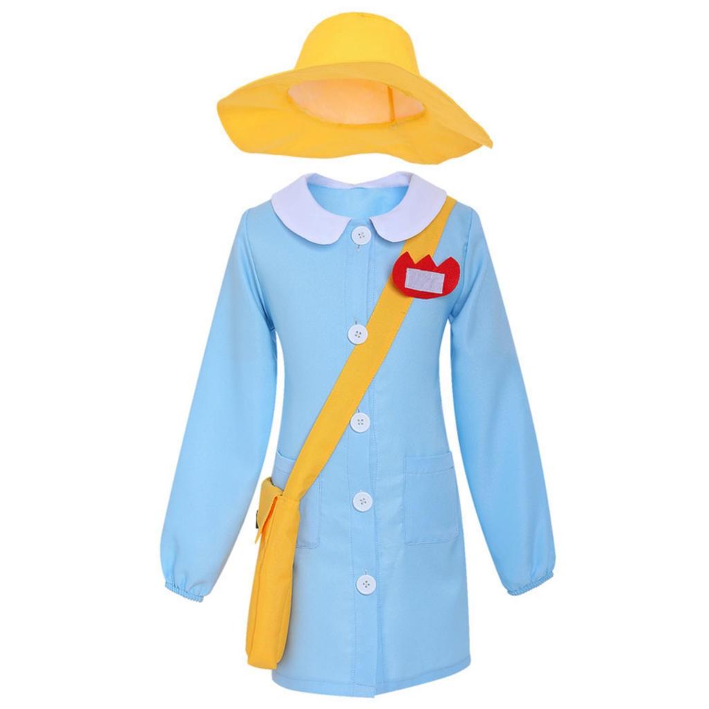 Costume with Hat and Bag Wrinkle-Resistant Outfit Stretchy for Halloween Parties