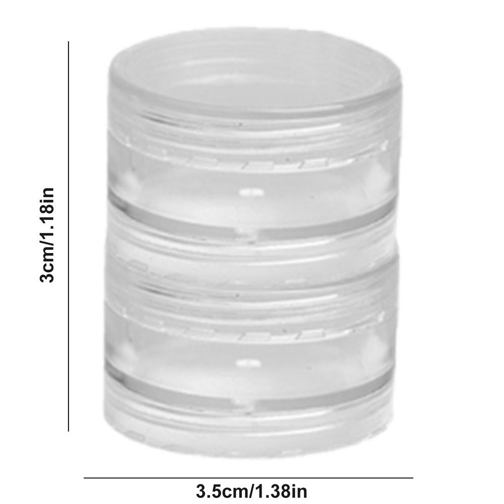Travel Cosmetic Jar Empty Stackable Jars Loose Power Pot Eye Shadow Powder Small Portable Bottles