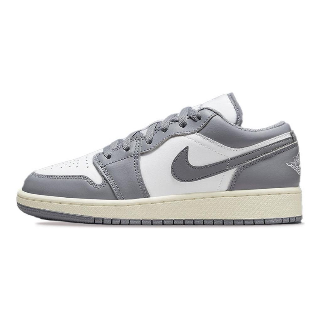 Jordan Air Jordan 1 Low Slip Resistant Low top Vintage Basketball Shoes GS Black White Pink 553560-053(Team186-S-BOX)