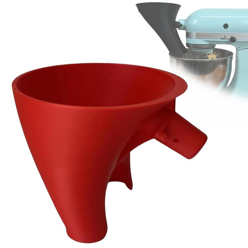Funnel for Kitchen Aid  Easy Pouring Design Prevents Spills and Messes Enables Guided Pouring for Both Flour and Egg Liquid