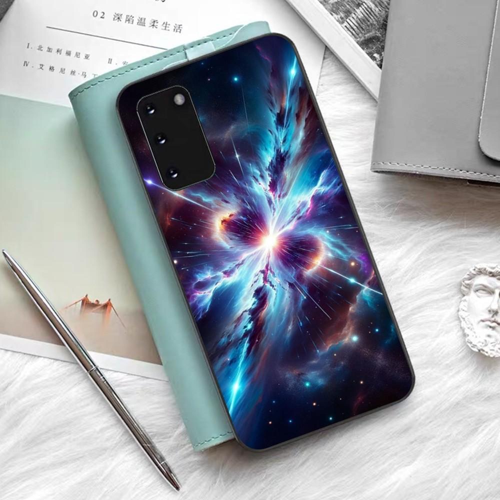 Weltraum Universum Galaxie Handyhülle Silikon PC+TPU Für Samsung S10 20 30 22 23 24 Plus Lite Ultra Hülle