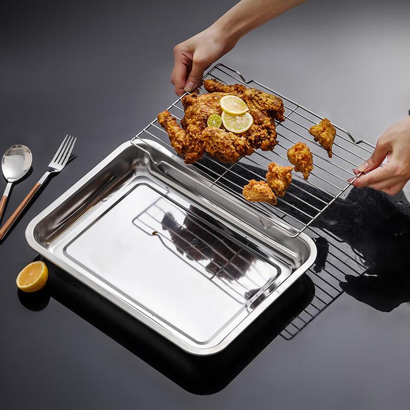 ShengJia Commercial 304 SS Draining Pan & Rack Set