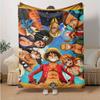 1pc One Piece Adventure Soft Throw Blanket Flannel All Season Light Weight Living Room/Bedroom Warm Blanket. M7270163