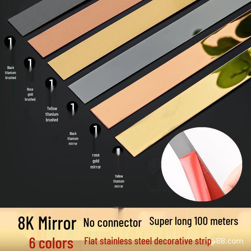 Black Titanium Alloy Self-Adhesive Decorative Ceiling & Wall Edging Strip