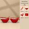 Double Happiness Newlywed Tea Set: Red Bowls, Chopsticks, and Spoons