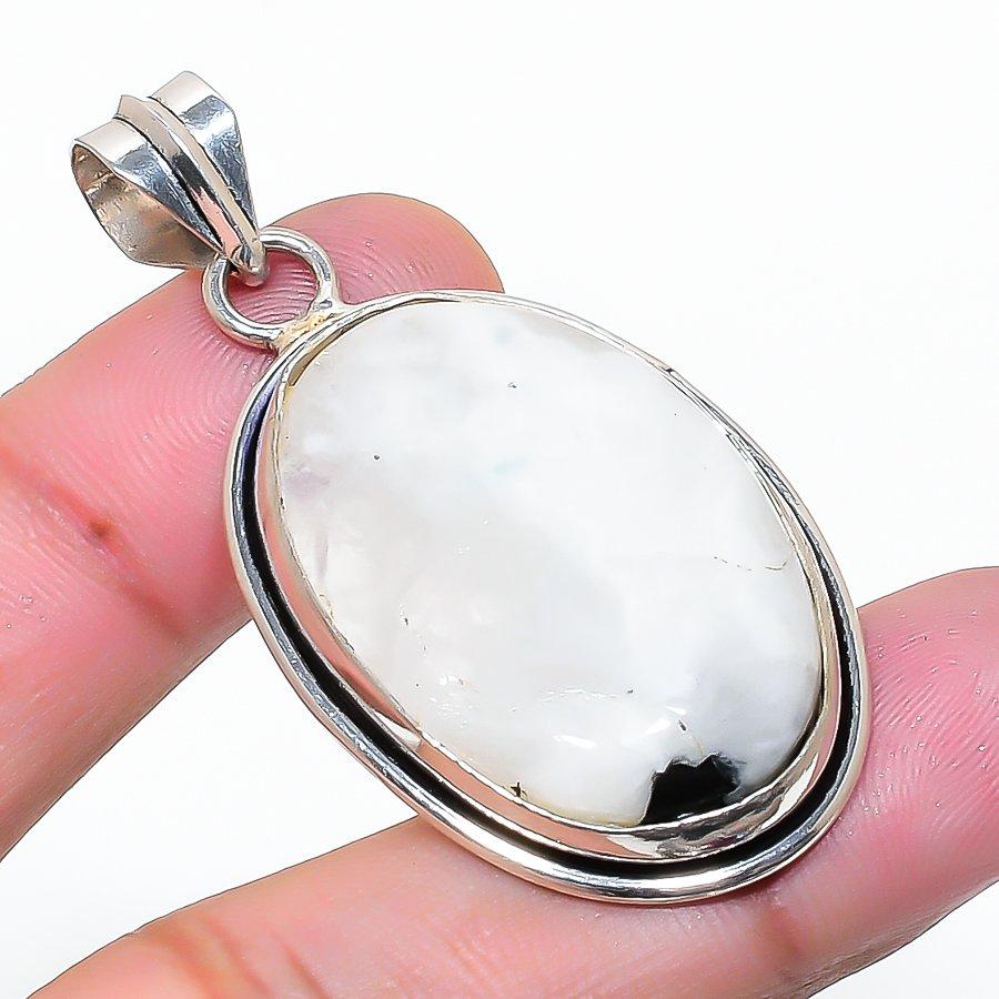 Natural Moonstone Gemstone Handmade 925 Sterling Silver Pendant 1.89 AP-15429