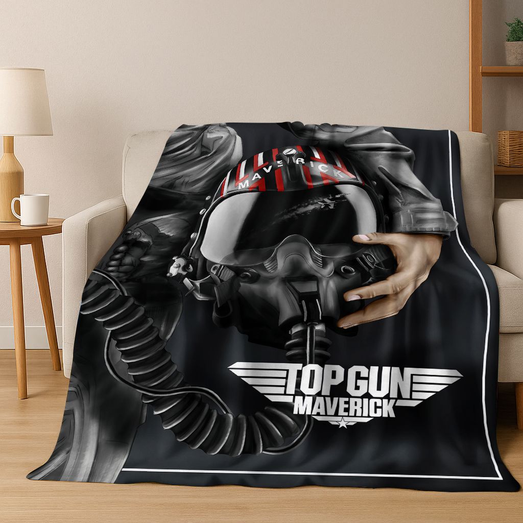 

2026 Top Gun Tom Cruise Fighter Sign Art Flannel Blanket,Cozy Soft Throw Blanket for Home Bedroom Bed Sofa Picnic Office Cover 75x90cm