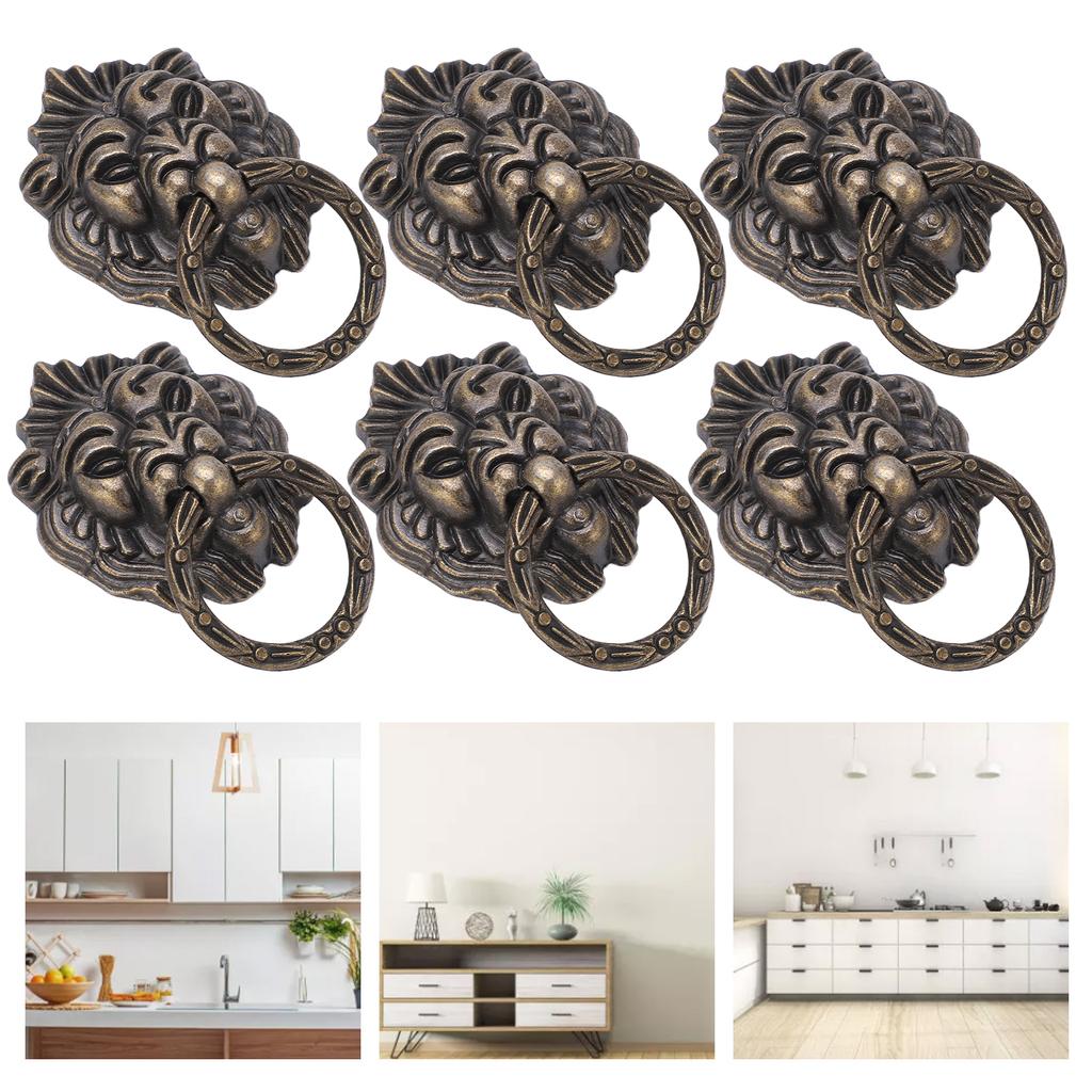 10Pcs Furniture Handles Vintage Unique Animal Head Shape Knobs for Drawers Jewelry Boxes