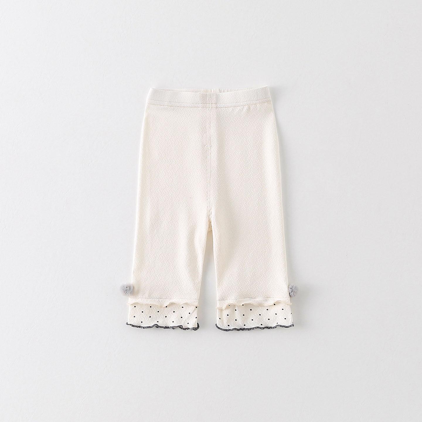 Girls Summer Slim-Fit Stretchy Knit Leggings - Breathable and Thin 73 cm