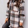 2020 Autumn/Winter Long Sleeve Plaid Shirt Jacket