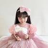 3D Princess Headband Versatile Hair Headband Cute Pearl Crown  Girls Birthday Party Photo Props