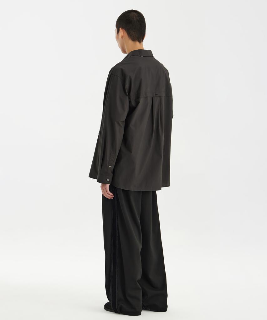 YOUTH Detachable Hooded Shirt - Charcoal Gray