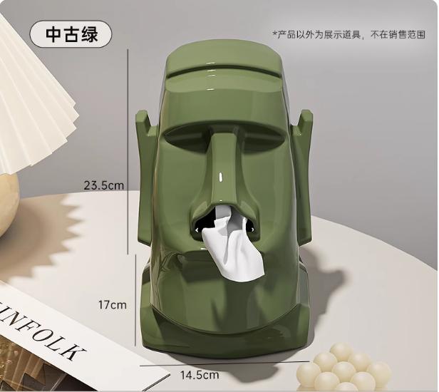 Stone Statue Tissue Box Living Room Light Luxury High-end Creative Home Coffee Table Desktop Napkins Storage Paper Box
