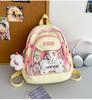 School Bag, High-value Japanese Color-block Transparent Pain Bag, Sweet Versatile Backpack for Middle School Students, Cute Children's Spring Outing 