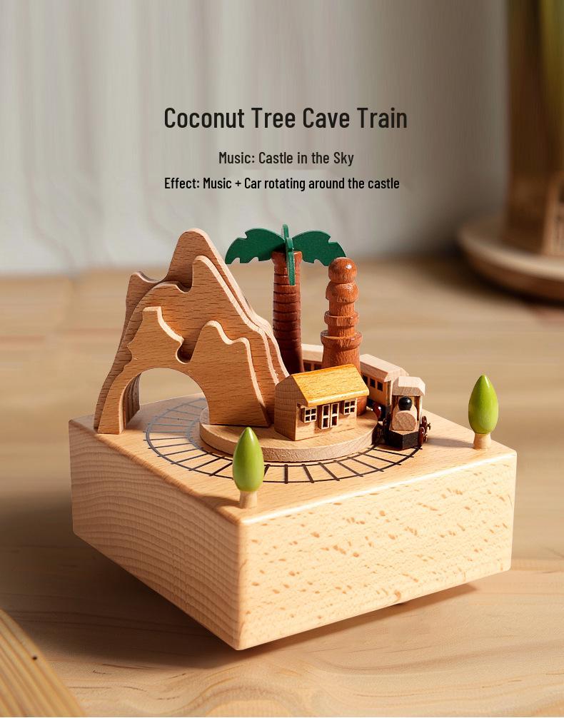 Christmas Festival Wooden Music Box: Creative Children's Toy and Home Decoration Craft, Perfect Birthday Gift